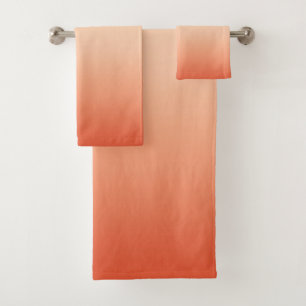 Hübsch Ombre Hot Summer Orange & Apricot Gradient Badhandtuch Set