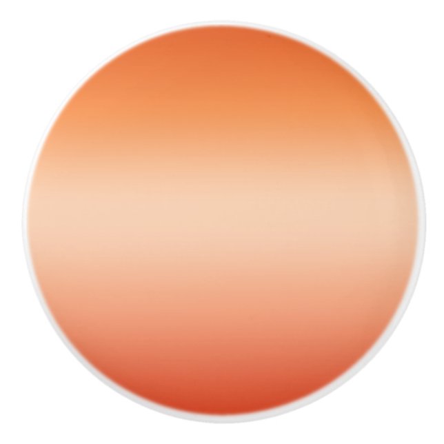 Hübsch Ombre Hot Summer Orange & Apricot Gradient Keramikknauf (Vorderseite)