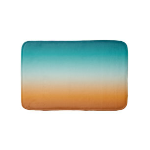Hübsch Ombre Sunny Orange & Aquamarin Blue Gradie Badematte