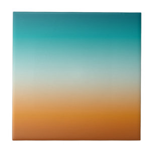 Hübsch Ombre Sunny Orange & Aquamarin Blue Gradie Fliese