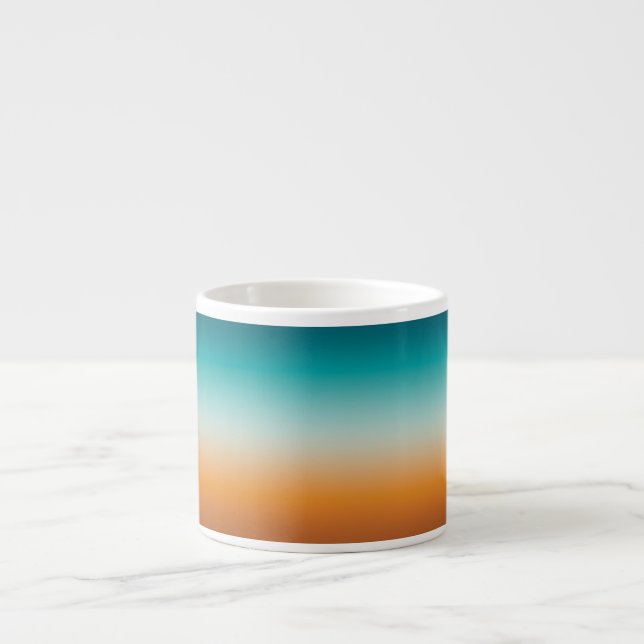Hübsch Ombre Sunny Orange & Aquamarin Blue Gradien Espressotasse (Vorderseite)