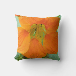 Hübsch Orange Nasturtium Blume Pilz Kissen