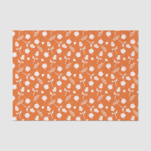 Hübsch Orange White Roses Rosenknospe floral Print Seidenpapier