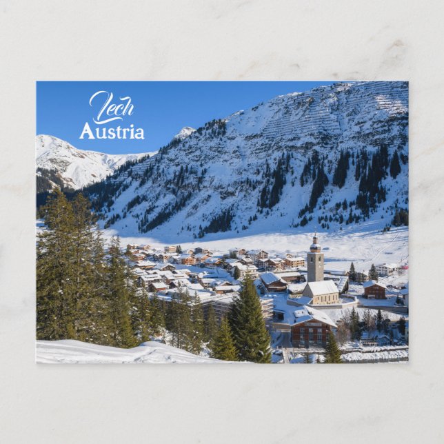Hübsch Österreich Lech am Arlberg Vorarlberg Postkarte (Vorderseite)