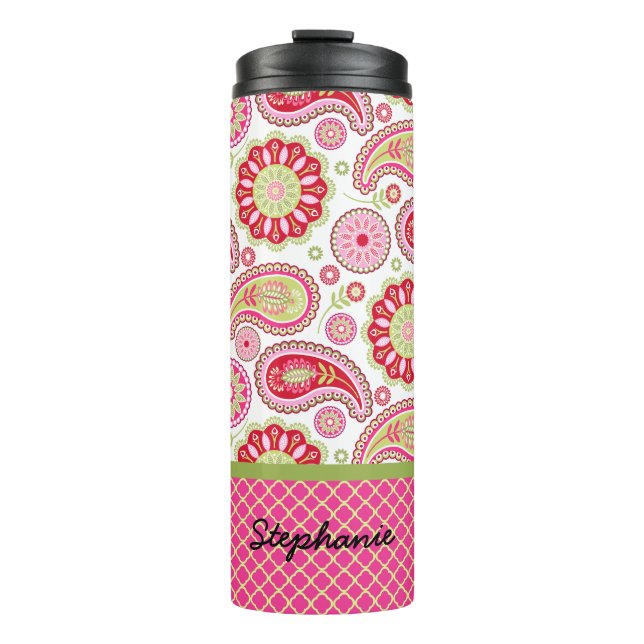 Hübsch Paisley Custom Thermal Tumbler Thermosbecher (Vorderseite)
