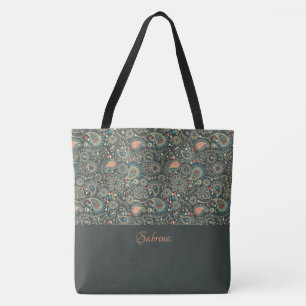 Hübsch Paisley Mit Monogramm Tote Bag Tasche