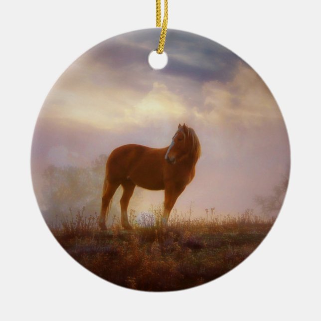Hübsch Palomino Mustang Ornament (Vorne)