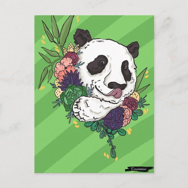 Hübsch Panda Postkarte (Vorderseite)