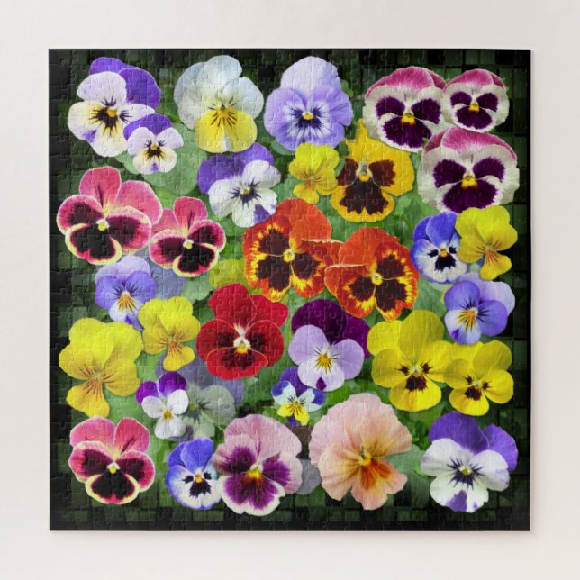 Hübsch Pansy Collage Jigsaw Puzzle (Vertikal)
