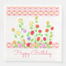 Hübsch Paper Birthday Dinner Napkin Serviette