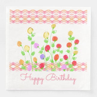 Hübsch Paper Birthday Dinner Napkin Serviette