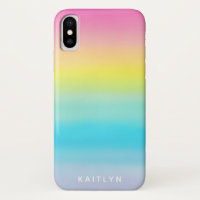 Hübsch Pastel Ombre Rainbow Name Girly