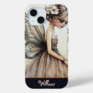 Hübsch Pastel Pink Blütenbraun Personalisiert Case-Mate iPhone Hülle