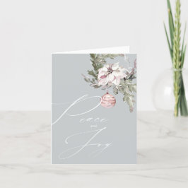 Hübsch Pastel Pink Weihnachtsschmuck Kalligraphie Feiertagskarte