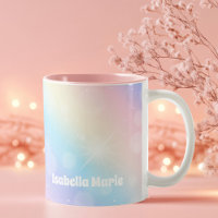 Hübsch Pastel Rainbow Sparkle Girly Personalisiert