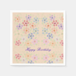 Hübsch Pastell Flower Paper Napkins Serviette