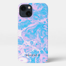 Hübsch pastellfarbene Farbe personalisiert iPhone  Hülle