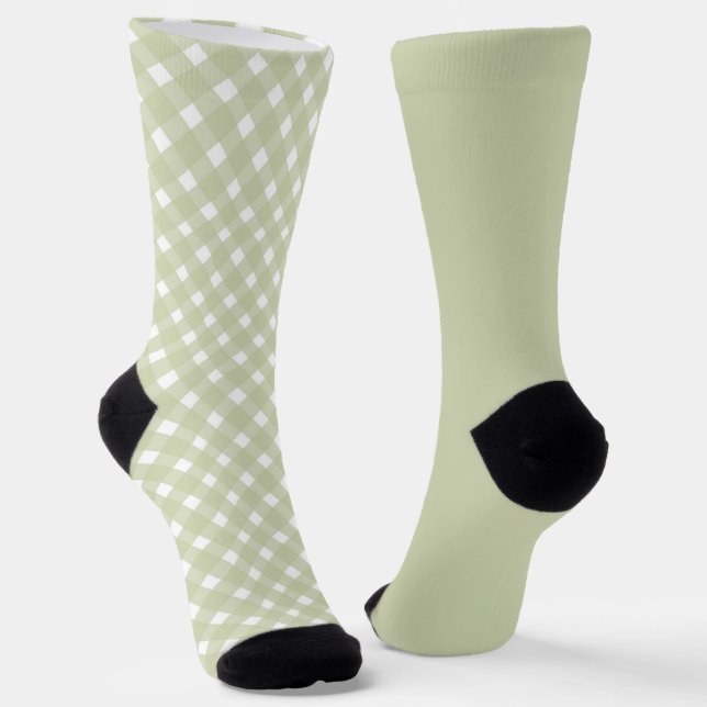 Hübsch Pastellgrün, ungerade Socken (Gewinkelt)