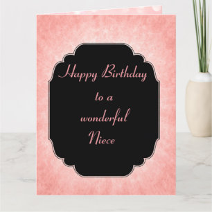 Hübsch Pastellrosa Happy Birthday Niece Karte