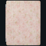 Hübsch Pastellrosa iPad Hülle<br><div class="desc">Sanft bedrückte weiche Pastellrosen und Blätter auf einem hellrosa Hintergrund.</div>