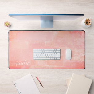 Hübsch Peach Abstrakt texturiert Schreibtischunterlage