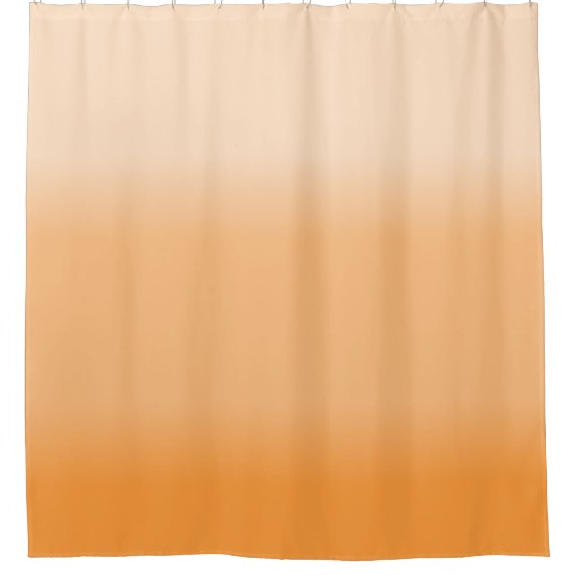 Hübsch Peach Ombre Duschvorhang (Vorderseite)