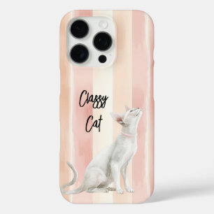 Hübsch Peach Pink Creme Streifen iPhone 16 Pro Hülle