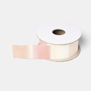 Hübsch Peach Pink Creme Streifen Ripsband