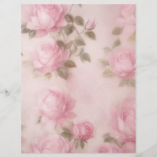Hübsch Pellrosa-Rosen-Papier