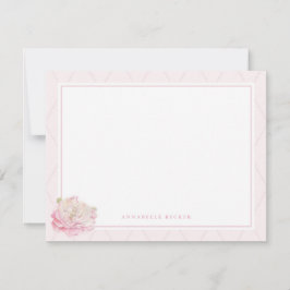 Hübsch Peony Personalisiert Stationery Mitteilungskarte