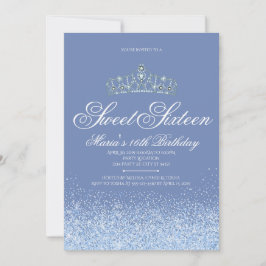 Hübsch Periwinkle Glitzer, Sweet 16 Einladungen