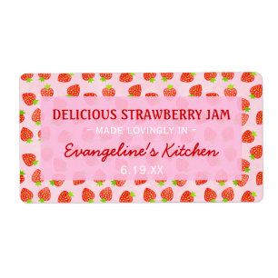 Hübsch Personalisierte Strawberry Jam Jar