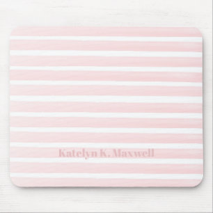 Hübsch Pfirsichrosa Streifen Mousepad