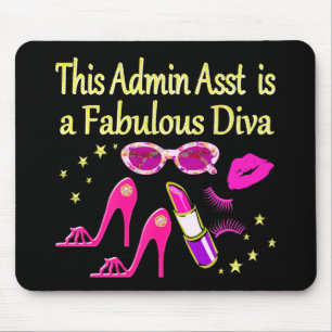 HÜBSCH PINK ADMIN ASST DIVA DESIGN MOUSEPAD