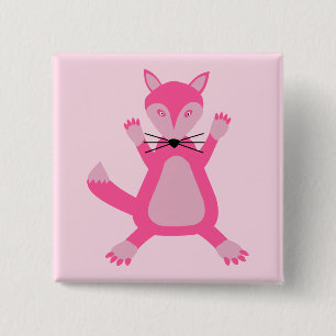 Hübsch Pink Baby Fox Button