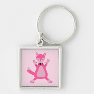 Hübsch Pink Baby Fox Schlüsselanhänger
