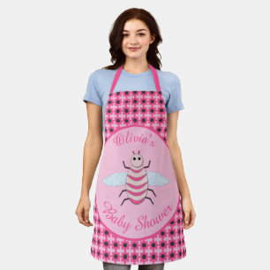 Hübsch Pink Baby Girl Bee Custom Baby Dusche Schürze