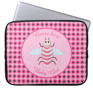 Hübsch Pink Baby Girl Bee Custom Laptopschutzhülle