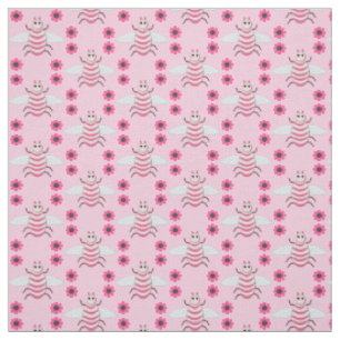 Hübsch Pink Baby Girl Bee Stoff