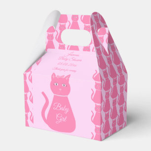 Hübsch Pink Baby Girl Cat Custom Baby Dusche Geschenkschachtel