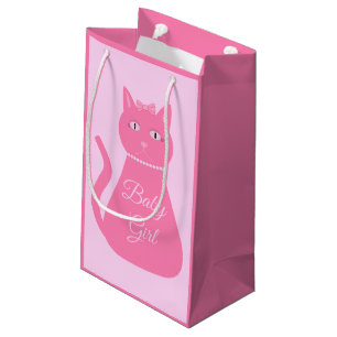 Hübsch Pink Baby Girl Cat Custom Baby Dusche Kleine Geschenktüte