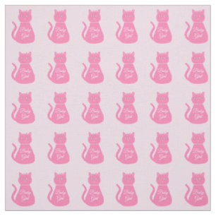 Hübsch Pink Baby Girl Cat Custom Stoff