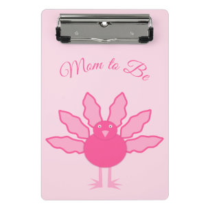 Hübsch Pink Baby Girl Erntedank Türkei Custom Mini Klemmbrett
