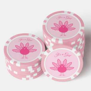 Hübsch Pink Baby Girl Erntedank Türkei Custom Pokerchips