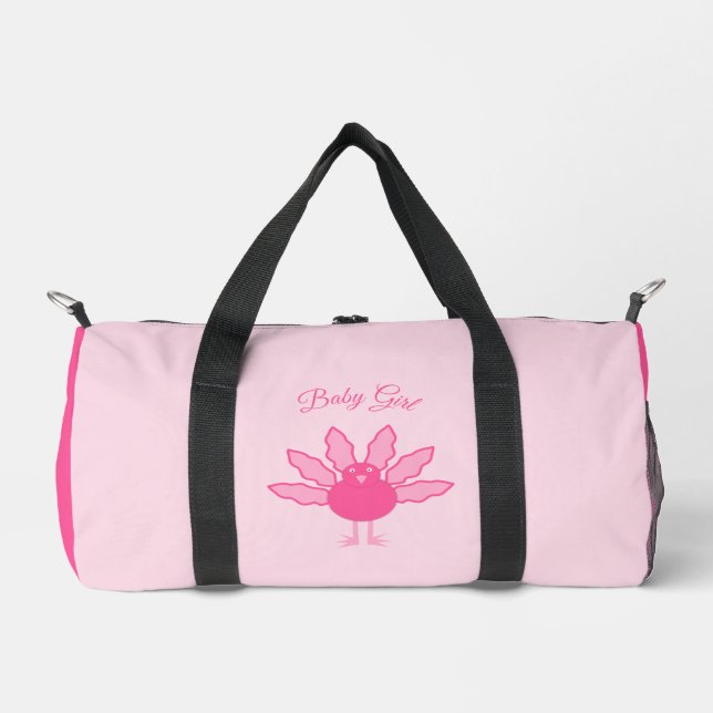 Hübsch Pink Baby Girl Erntedank Türkei Windeln Duffle Bag (Vorderseite)