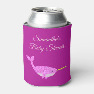 Hübsch Pink Baby Girl Narwhal Baby Dusche nach Maß Dosenkühler