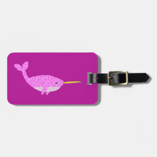 Hübsch Pink Baby Girl Narwhal Custom Gepäckanhänger