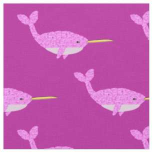 Hübsch Pink Baby Girl Narwhal Gemustert Stoff