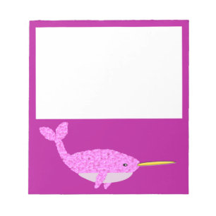 Hübsch Pink Baby Girl Narwhal Notizblock
