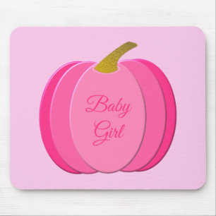 Hübsch Pink Baby Girl Pumpkin Custom Mousepad